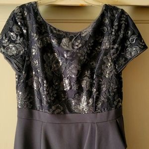 Silver dress with beads